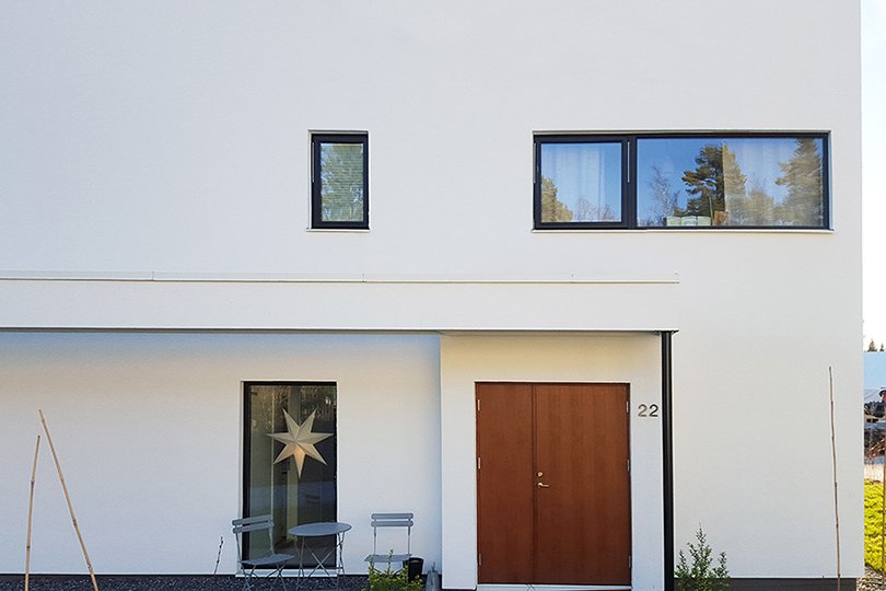 modernt hus fonster fasad