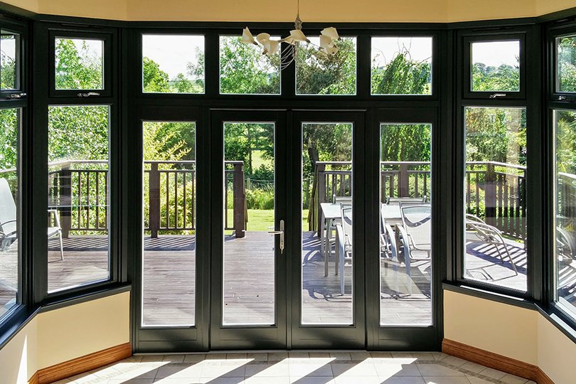 skjutdorrar glasparti