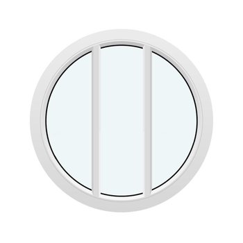 Runda fastkarmar fönster (Utan öppning)