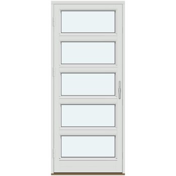 Altandörrar med aluminiumbeklädnad (Lager) (En ram, utåtgående)