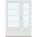 2 asymmetriska ramar med panel, 3 horisontala spröjsar